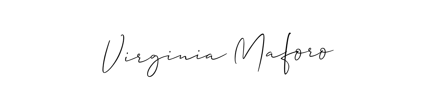 Allison_Script is a professional signature style that is perfect for those who want to add a touch of class to their signature. It is also a great choice for those who want to make their signature more unique. Get Virginia Maforo name to fancy signature for free. Virginia Maforo signature style 2 images and pictures png