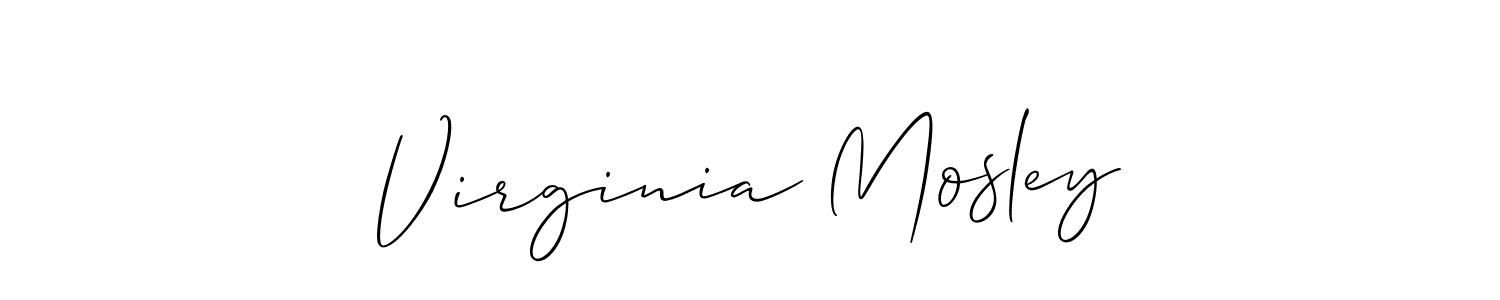 Virginia Mosley stylish signature style. Best Handwritten Sign (Allison_Script) for my name. Handwritten Signature Collection Ideas for my name Virginia Mosley. Virginia Mosley signature style 2 images and pictures png