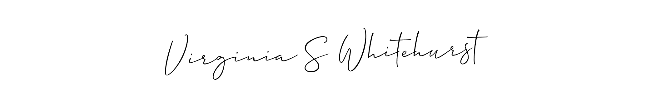Make a beautiful signature design for name Virginia S Whitehurst. With this signature (Allison_Script) style, you can create a handwritten signature for free. Virginia S Whitehurst signature style 2 images and pictures png