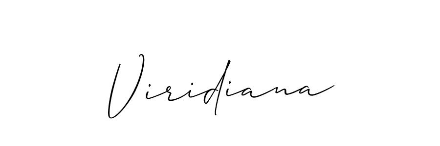 Allison_Script is a professional signature style that is perfect for those who want to add a touch of class to their signature. It is also a great choice for those who want to make their signature more unique. Get Viridiana name to fancy signature for free. Viridiana signature style 2 images and pictures png