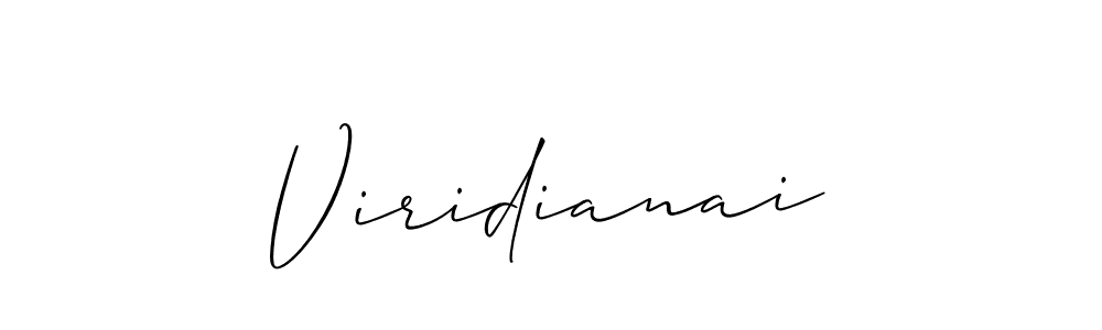 Make a beautiful signature design for name Viridianai. With this signature (Allison_Script) style, you can create a handwritten signature for free. Viridianai signature style 2 images and pictures png