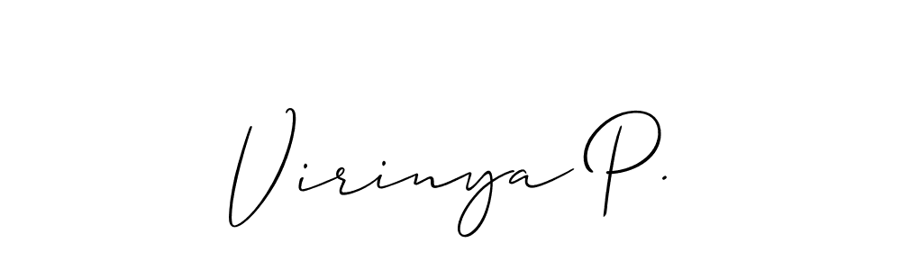 Check out images of Autograph of Virinya P. name. Actor Virinya P. Signature Style. Allison_Script is a professional sign style online. Virinya P. signature style 2 images and pictures png