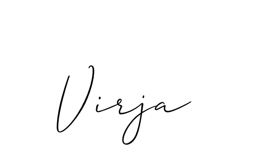 How to Draw Virja signature style? Allison_Script is a latest design signature styles for name Virja. Virja signature style 2 images and pictures png