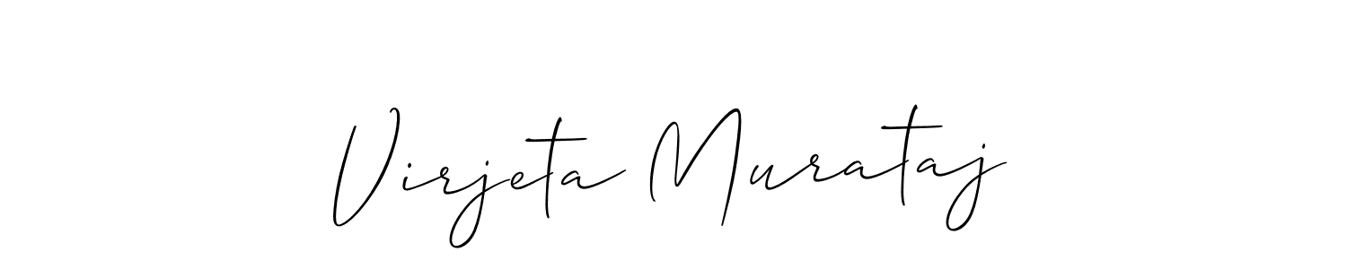 It looks lik you need a new signature style for name Virjeta Murataj. Design unique handwritten (Allison_Script) signature with our free signature maker in just a few clicks. Virjeta Murataj signature style 2 images and pictures png