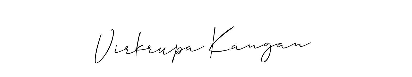 Virkrupa Kangan  stylish signature style. Best Handwritten Sign (Allison_Script) for my name. Handwritten Signature Collection Ideas for my name Virkrupa Kangan . Virkrupa Kangan  signature style 2 images and pictures png