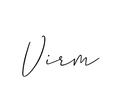 Virm stylish signature style. Best Handwritten Sign (Allison_Script) for my name. Handwritten Signature Collection Ideas for my name Virm. Virm signature style 2 images and pictures png