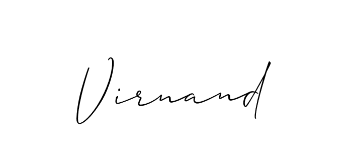 Similarly Allison_Script is the best handwritten signature design. Signature creator online .You can use it as an online autograph creator for name Virnand. Virnand signature style 2 images and pictures png