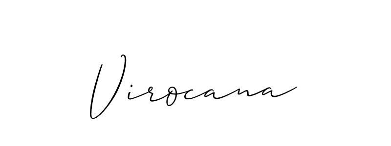 Create a beautiful signature design for name Virocana. With this signature (Allison_Script) fonts, you can make a handwritten signature for free. Virocana signature style 2 images and pictures png