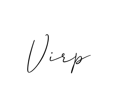 You should practise on your own different ways (Allison_Script) to write your name (Virp) in signature. don't let someone else do it for you. Virp signature style 2 images and pictures png