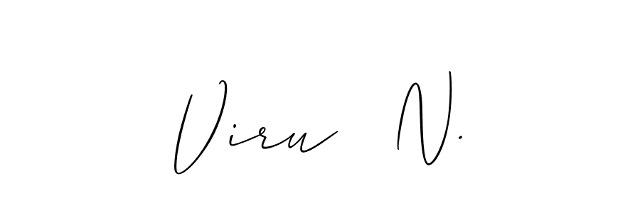 Allison_Script is a professional signature style that is perfect for those who want to add a touch of class to their signature. It is also a great choice for those who want to make their signature more unique. Get Viru   N. name to fancy signature for free. Viru   N. signature style 2 images and pictures png