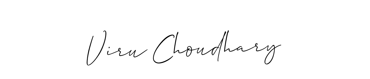 if you are searching for the best signature style for your name Viru Choudhary. so please give up your signature search. here we have designed multiple signature styles  using Allison_Script. Viru Choudhary signature style 2 images and pictures png