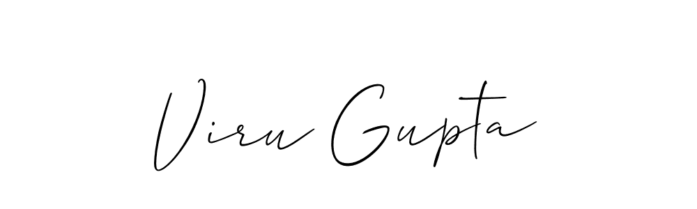 Allison_Script is a professional signature style that is perfect for those who want to add a touch of class to their signature. It is also a great choice for those who want to make their signature more unique. Get Viru Gupta name to fancy signature for free. Viru Gupta signature style 2 images and pictures png