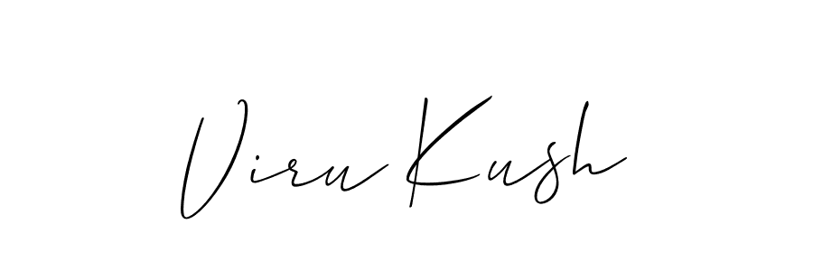 Also we have Viru Kush name is the best signature style. Create professional handwritten signature collection using Allison_Script autograph style. Viru Kush signature style 2 images and pictures png