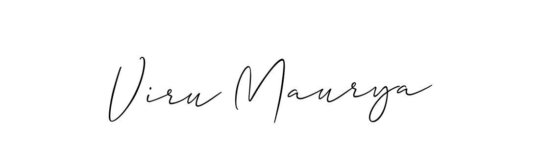 Also You can easily find your signature by using the search form. We will create Viru Maurya name handwritten signature images for you free of cost using Allison_Script sign style. Viru Maurya signature style 2 images and pictures png