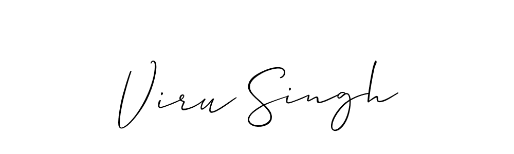 How to make Viru Singh name signature. Use Allison_Script style for creating short signs online. This is the latest handwritten sign. Viru Singh signature style 2 images and pictures png