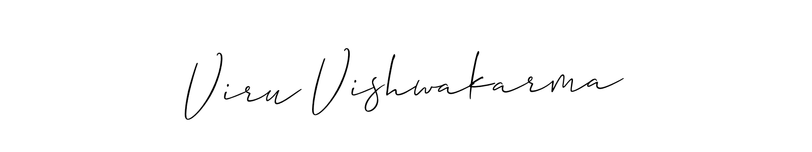 Make a beautiful signature design for name Viru Vishwakarma. With this signature (Allison_Script) style, you can create a handwritten signature for free. Viru Vishwakarma signature style 2 images and pictures png