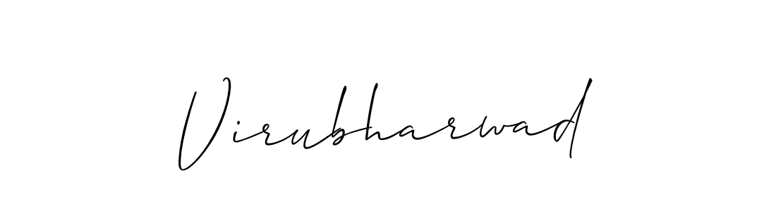 if you are searching for the best signature style for your name Virubharwad. so please give up your signature search. here we have designed multiple signature styles  using Allison_Script. Virubharwad signature style 2 images and pictures png