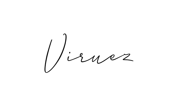 How to make Viruez signature? Allison_Script is a professional autograph style. Create handwritten signature for Viruez name. Viruez signature style 2 images and pictures png