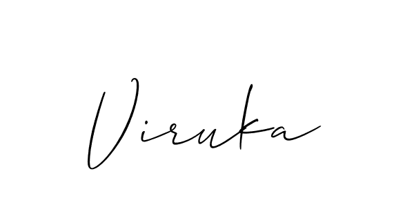 Also we have Viruka name is the best signature style. Create professional handwritten signature collection using Allison_Script autograph style. Viruka signature style 2 images and pictures png