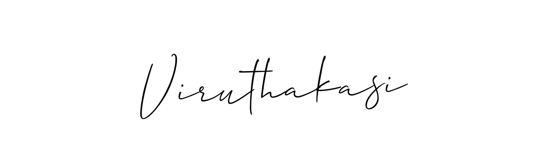 if you are searching for the best signature style for your name Viruthakasi. so please give up your signature search. here we have designed multiple signature styles  using Allison_Script. Viruthakasi signature style 2 images and pictures png