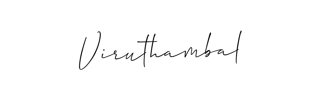 Viruthambal stylish signature style. Best Handwritten Sign (Allison_Script) for my name. Handwritten Signature Collection Ideas for my name Viruthambal. Viruthambal signature style 2 images and pictures png