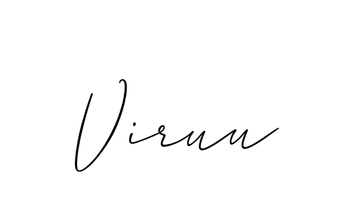 Also we have Viruu name is the best signature style. Create professional handwritten signature collection using Allison_Script autograph style. Viruu signature style 2 images and pictures png