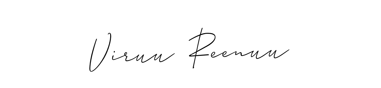 Viruu  Reenuu stylish signature style. Best Handwritten Sign (Allison_Script) for my name. Handwritten Signature Collection Ideas for my name Viruu  Reenuu. Viruu  Reenuu signature style 2 images and pictures png