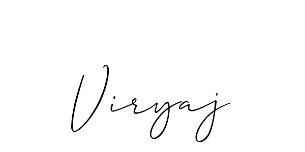 Design your own signature with our free online signature maker. With this signature software, you can create a handwritten (Allison_Script) signature for name Viryaj. Viryaj signature style 2 images and pictures png