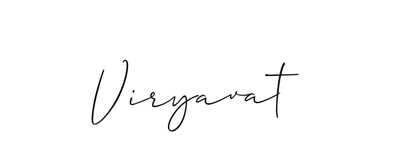 Create a beautiful signature design for name Viryavat. With this signature (Allison_Script) fonts, you can make a handwritten signature for free. Viryavat signature style 2 images and pictures png