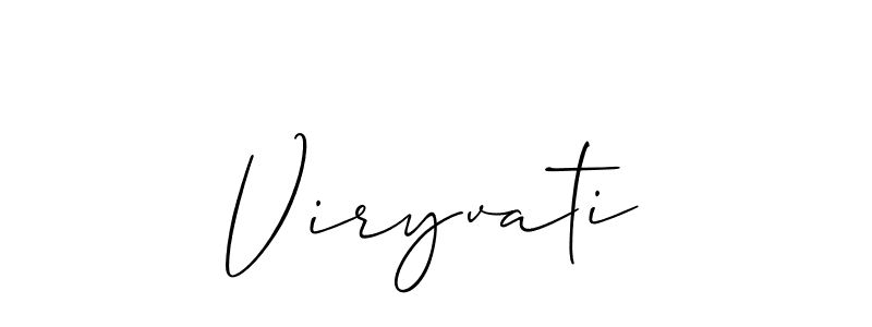 Design your own signature with our free online signature maker. With this signature software, you can create a handwritten (Allison_Script) signature for name Viryvati. Viryvati signature style 2 images and pictures png