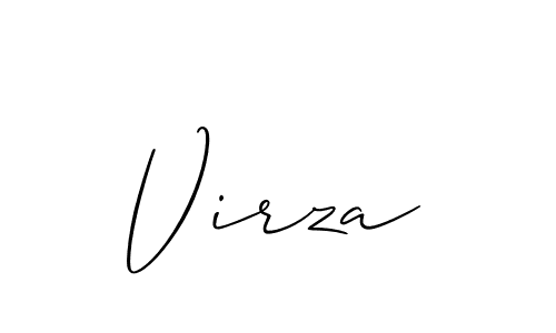 Create a beautiful signature design for name Virza. With this signature (Allison_Script) fonts, you can make a handwritten signature for free. Virza signature style 2 images and pictures png