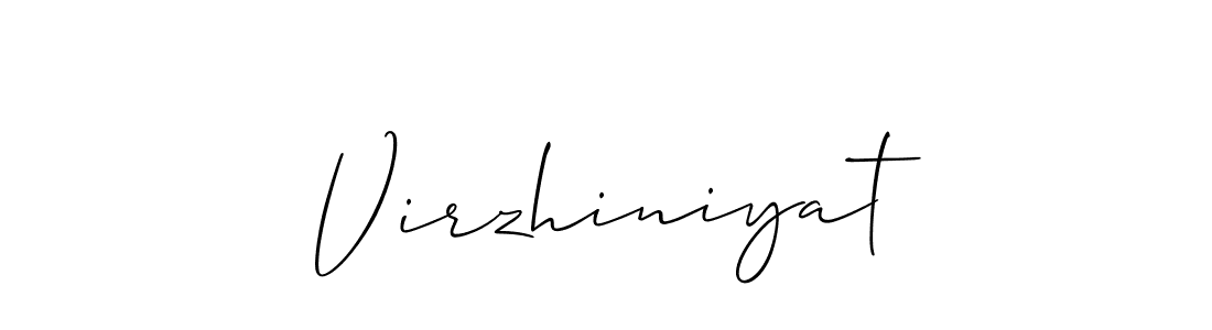 You should practise on your own different ways (Allison_Script) to write your name (Virzhiniyat) in signature. don't let someone else do it for you. Virzhiniyat signature style 2 images and pictures png