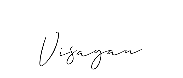 Best and Professional Signature Style for Visagan. Allison_Script Best Signature Style Collection. Visagan signature style 2 images and pictures png