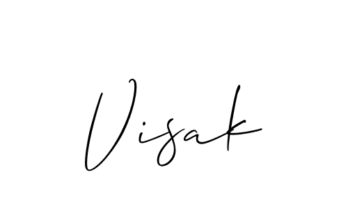 Visak stylish signature style. Best Handwritten Sign (Allison_Script) for my name. Handwritten Signature Collection Ideas for my name Visak. Visak signature style 2 images and pictures png