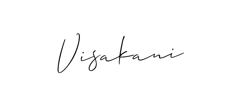 Make a short Visakani signature style. Manage your documents anywhere anytime using Allison_Script. Create and add eSignatures, submit forms, share and send files easily. Visakani signature style 2 images and pictures png