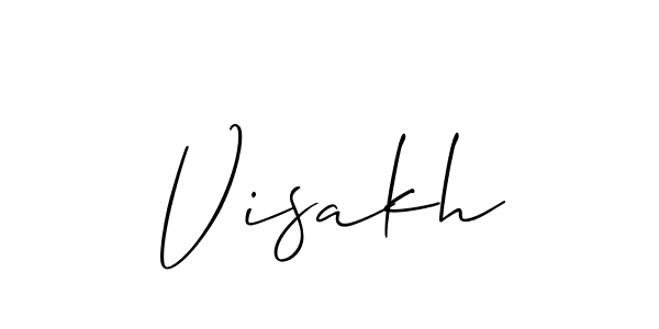 Best and Professional Signature Style for Visakh. Allison_Script Best Signature Style Collection. Visakh signature style 2 images and pictures png