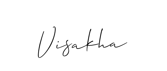 Also we have Visakha name is the best signature style. Create professional handwritten signature collection using Allison_Script autograph style. Visakha signature style 2 images and pictures png