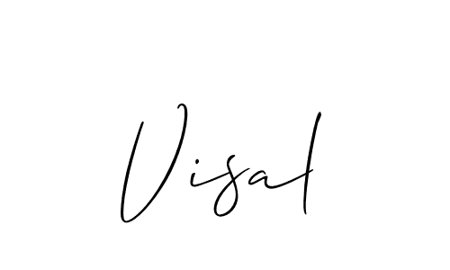 Create a beautiful signature design for name Visal. With this signature (Allison_Script) fonts, you can make a handwritten signature for free. Visal signature style 2 images and pictures png
