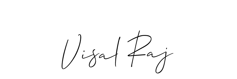 Best and Professional Signature Style for Visal Raj. Allison_Script Best Signature Style Collection. Visal Raj signature style 2 images and pictures png