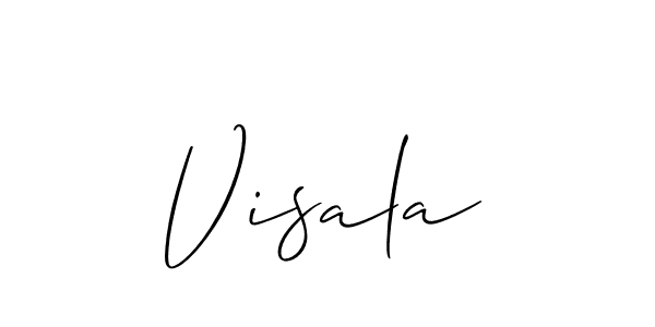 Also You can easily find your signature by using the search form. We will create Visala name handwritten signature images for you free of cost using Allison_Script sign style. Visala signature style 2 images and pictures png