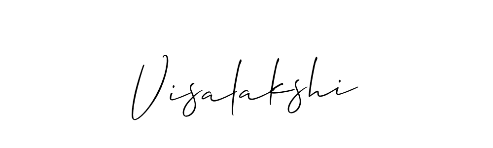Also we have Visalakshi name is the best signature style. Create professional handwritten signature collection using Allison_Script autograph style. Visalakshi signature style 2 images and pictures png