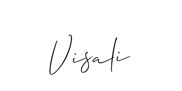 How to make Visali name signature. Use Allison_Script style for creating short signs online. This is the latest handwritten sign. Visali signature style 2 images and pictures png