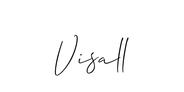How to make Visall signature? Allison_Script is a professional autograph style. Create handwritten signature for Visall name. Visall signature style 2 images and pictures png