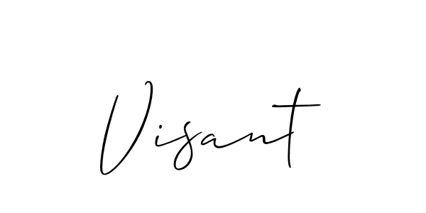 Also we have Visant name is the best signature style. Create professional handwritten signature collection using Allison_Script autograph style. Visant signature style 2 images and pictures png