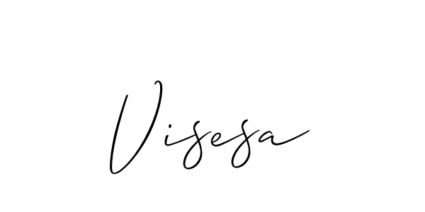 Use a signature maker to create a handwritten signature online. With this signature software, you can design (Allison_Script) your own signature for name Visesa. Visesa signature style 2 images and pictures png