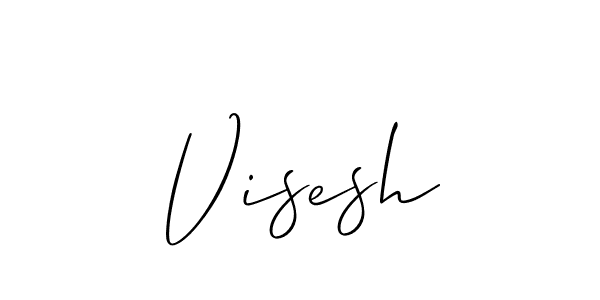Create a beautiful signature design for name Visesh. With this signature (Allison_Script) fonts, you can make a handwritten signature for free. Visesh signature style 2 images and pictures png