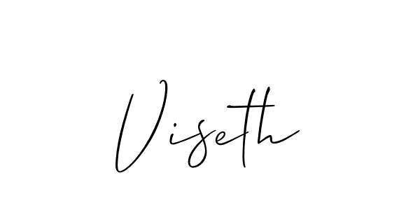 Also we have Viseth name is the best signature style. Create professional handwritten signature collection using Allison_Script autograph style. Viseth signature style 2 images and pictures png