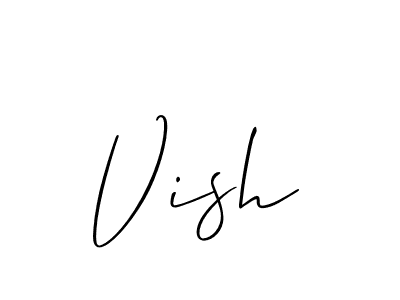 Make a beautiful signature design for name Vish. With this signature (Allison_Script) style, you can create a handwritten signature for free. Vish signature style 2 images and pictures png