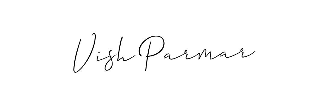 The best way (Allison_Script) to make a short signature is to pick only two or three words in your name. The name Vish Parmar include a total of six letters. For converting this name. Vish Parmar signature style 2 images and pictures png