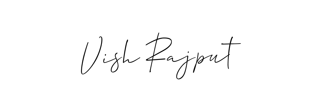 This is the best signature style for the Vish Rajput name. Also you like these signature font (Allison_Script). Mix name signature. Vish Rajput signature style 2 images and pictures png